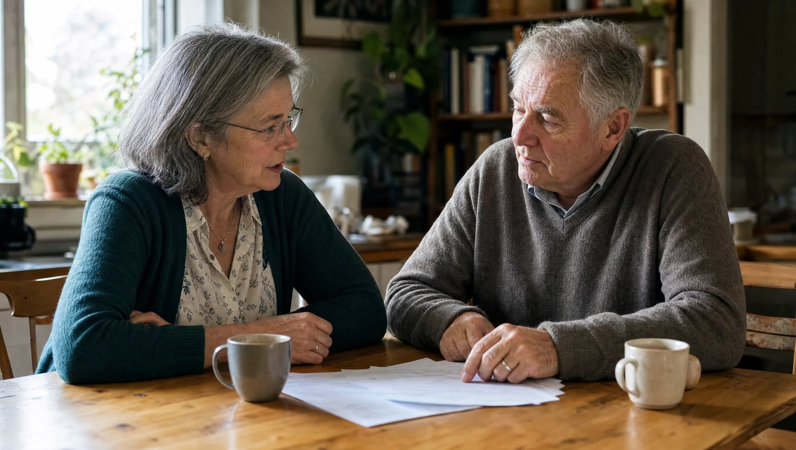 A homeowner 62 or older weighing a reverse mortgage decision at home